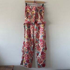 L’atiste By Amy 2 Piece Set Paisley Outfit Set Sz S Festival Hippie Wide Leg